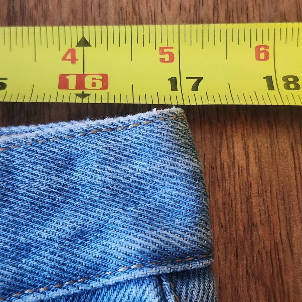 Thrills Mandude Shorts Mens 34 Blue Denim Raw Hem Organic Cotton Stretch Bermuda